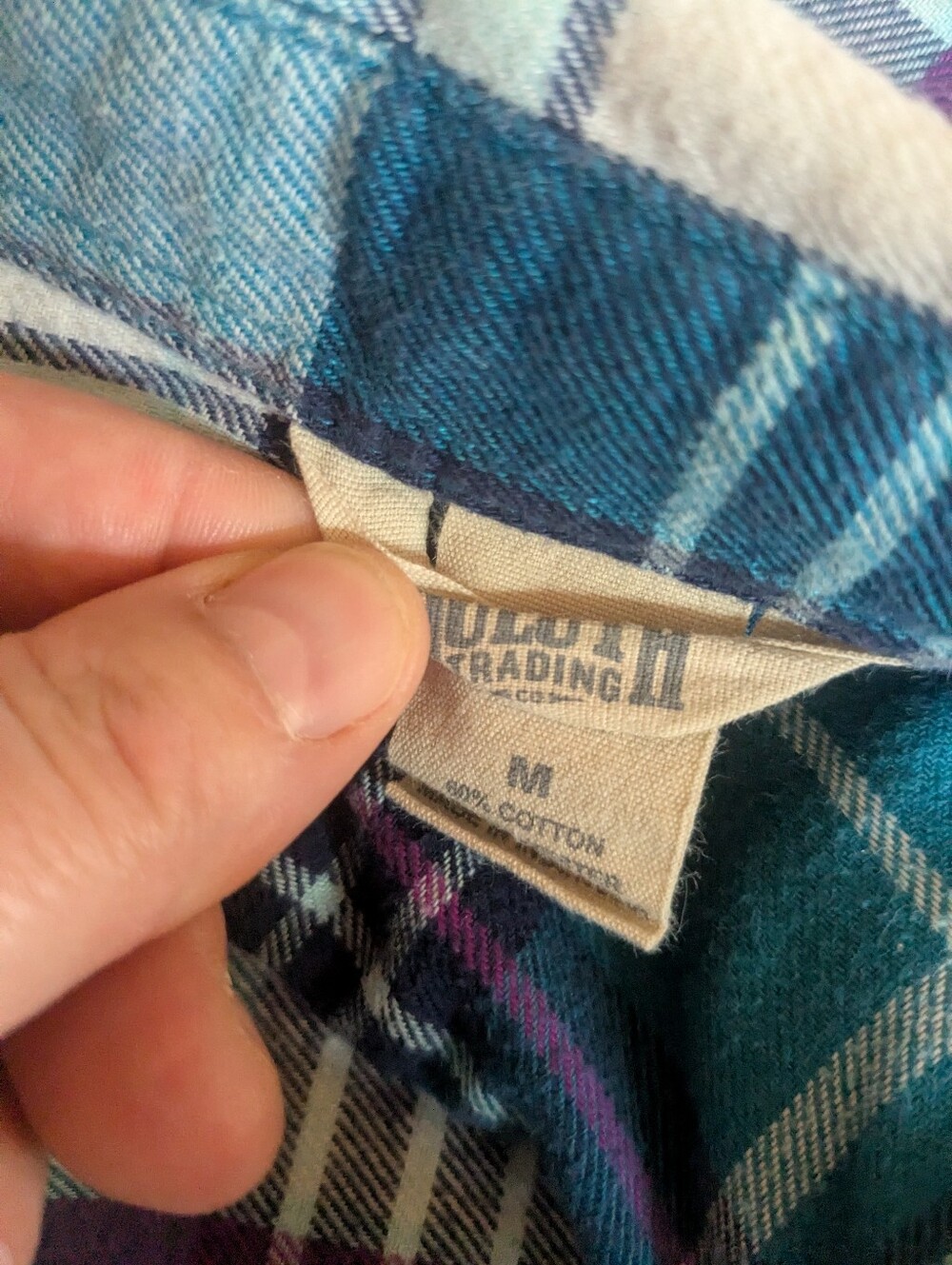 Duluth Trading Company Ladies Medium Plaid Multicolor Button Down Long sleeve - Picture 5 of 7